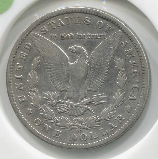 Morgan Silver Dollar från 1882 med den åtråvärda märkningen CC (som står för Carson City).