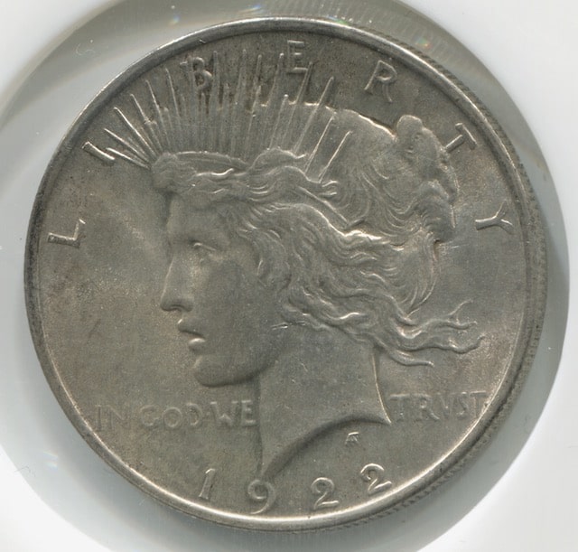 Peace Dollar från 1922.